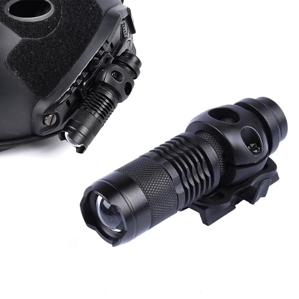 QIRUIMY Tactical Helmet Light Mini Aluminum Flashlight 120 Lumens Multi-Function Strobe Light