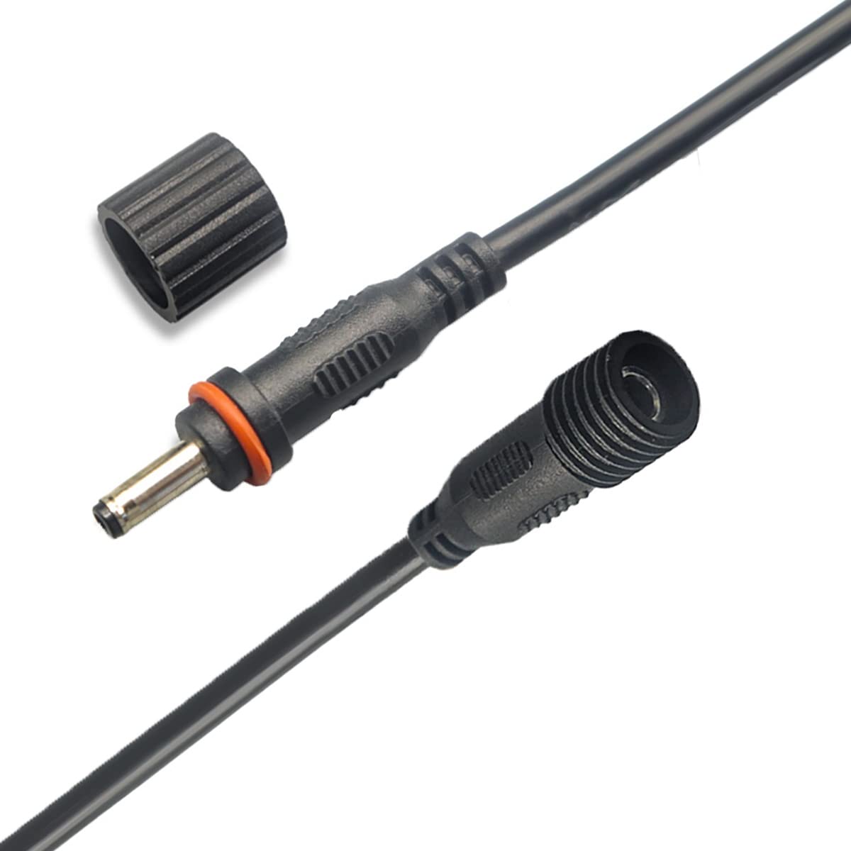 AsanWise IP67 Waterproof DC Extension Cable Cord 5m/16.4ft 1.35mm x 3.5mm DC Extension Wire Black