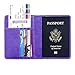 ACdream Passport Holder and Vaccine Card Holder Combo, Cover Wallet, Leather Travel Documents Organizer Protector, RFID Blocking, for Women/Men