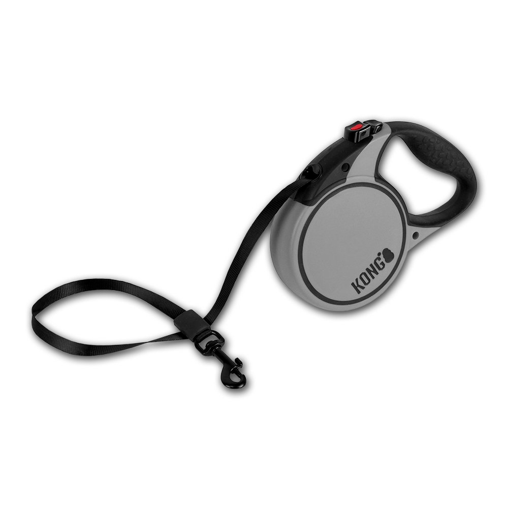 KONG Terrain Retractable Dog Leash, Small, Grey, 5m Tape
