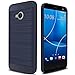HTC U11 Life Case, Dretal Carbon Fiber Shock Resistant Brushed Texture Soft TPU Phone case Anti-fingerprint Flexible Full-body Protective Cover For HTC U11 Life (Navy)