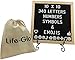 Felt Letter Board with Letters - 10 x10 inches, 340 Characters Including Emojis, Huge Bag and Black Iron Stand, Black Felt Changeable Message Board Sign with Wood Frame by Life-Glo