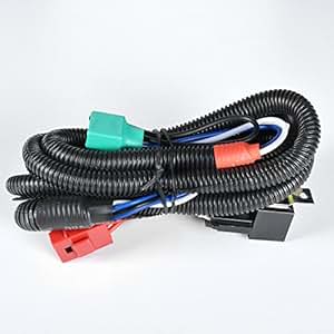 Amazon.com: Headlight Relay Wiring Harness H4/9003 With ... 97 suzuki car headlight wiring 