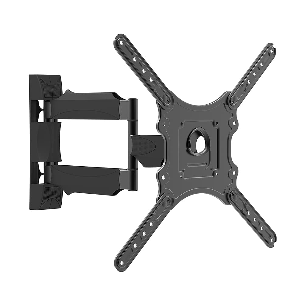 TV BRACKET GUYS Wall Mount for 24-55 Inch Screens, VESA 100x100mm up to 400x400mm, Tilts Swivels & Extends for Flat & Curved TVs, Single-Arm, Flat or Corner Mount.