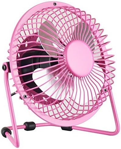 HOTGEE(TM) 6.1 Quietness Metal Computer Laptop PC USB Fans USB Plug Charger Mini Desk Cooler Fan with Nail Dust Collector Function (Pink) by TONGEE