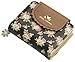 ETIAL Women's Vintage Floral Zip Mini Wallet Short Design Coin Purse Black