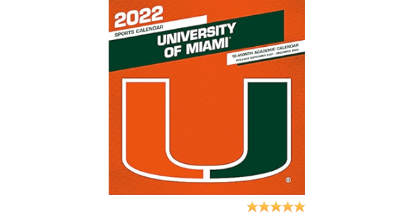 University Of Miami Academic Calendar Fall 2022 Amazon.com : Turner Licensing, Miami Hurricanes 2022 Wall Calendar : Office  Products