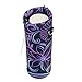 AUPET Water Bottle Sling Bag Carrier Crossbody Sleeve,Insulated Neoprene Bottle Case Holder Pouch Cover 500ML/17oz with Shoulder Strap for Walking Women Men (Purple Flower)