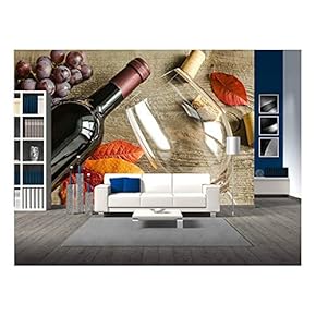 Red Wine - Removable Wall Mural | Self-Adhesive Large Wallpaper - 66x96 inches