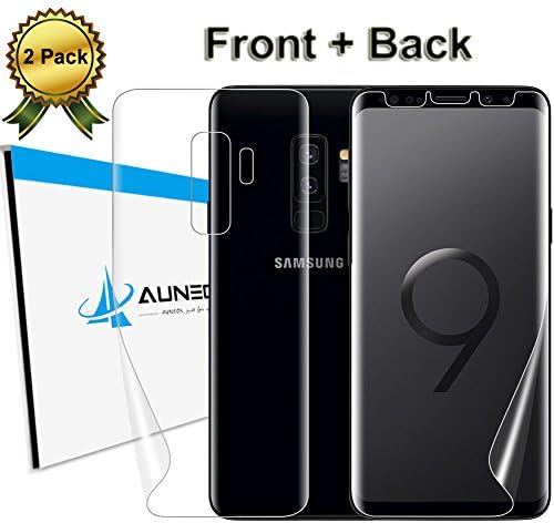 Galaxy S9 Plus Screen Protector [Wet Applied], AUNEOS S9 Plus Screen Protector [Case Friendly] TPU Front and Back Screen Protector for Samsung Galaxy S9+ (Front+Back, S9Plus)