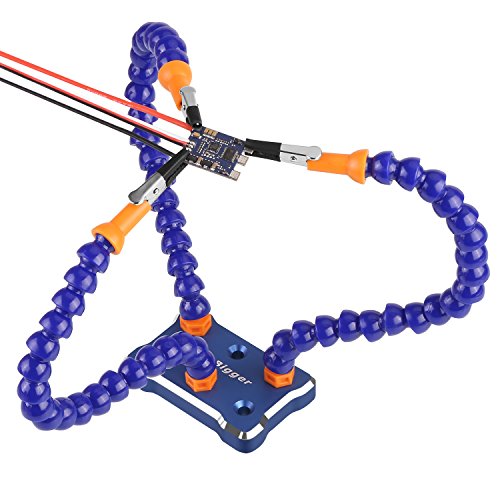 Strange Third Hand Three Arms Aluminum Alloy CNC Soldering Station (Blue)