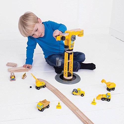 Bigjigs Rail Wooden Big Crane Construction Set