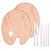 eBoot 2 Pieces Wood Palettes 11.81 Inch by 9.45 Inch and 6 Pieces White Plastic Palette Knife Painting Tool Set