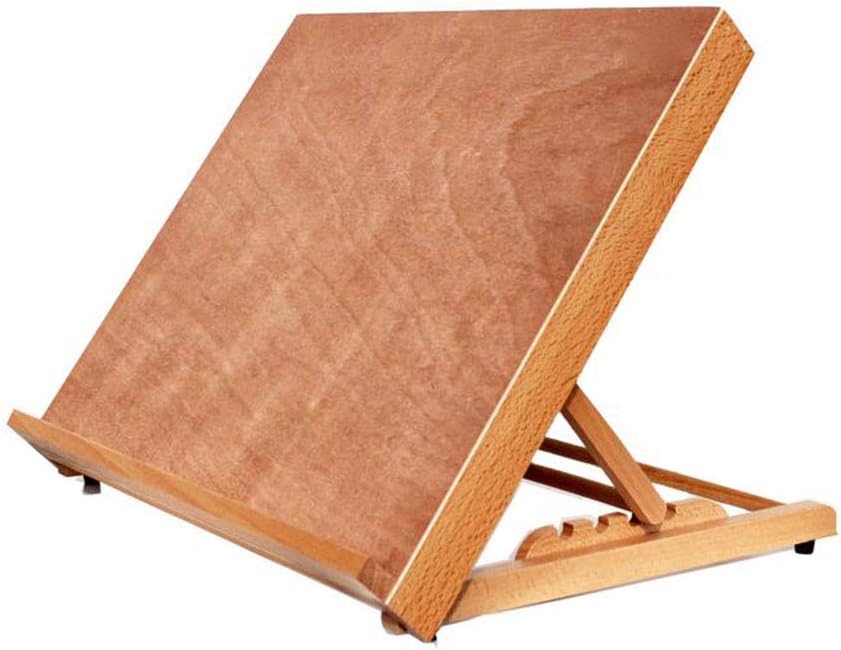 MYYDD Wooden drawing board, easel Integrated wooden A2/A3 sketch desktop folding painting shelf Painting board,A3(36x47cm) [Energy Class A]