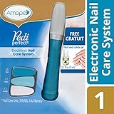 Amop Pedi Perfect Nail Care System - Electronic Manicure/Pedicure Tool -File, Buff, Shine Nails, Blue