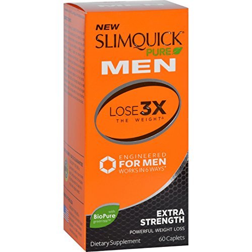 Slimquick Pure Men Extra Strength, 60 Caplete (Pack of 2)