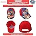 Nickelodeon Boys' Paw Patrol Baseball Cap - 2 Pack Chase, Marshall, Rubble Curved Brim Strap Back Hat (2T-7), Size 2-4T, Paw Patrol Blue/Red