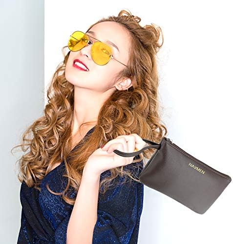 Small Makeup Bag for Purse Travel Makeup Pouch Waterproof PU Leather Cosmetic Bag with Handlehe&Zipper for Women Girls(8.07x5.03 Inches)Brown 7 Small Makeup Bag for Purse Travel Makeup Pouch Waterproof PU Leather Cosmetic Bag with Handlehe&Zipper for Women Girls(8.07x5.03 Inches)Brown