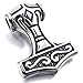 INBLUE Men's Stainless Steel Pendant Necklace Silver Tone Irish Celtic Knot Triquetra Amulet -with 23 inch Chain
