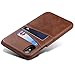 Shamo's Case for iPhone XS and X, Premium PU Leather Case Protective Card Holder ID Slot Shockproof Cover (Brown)