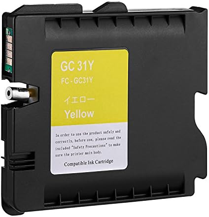 GC31 GC-31 Yellow Transfer Sublimation Ink Cartridges for Ricoh Aficio GXe2600/e3300/e3300N/e3350N/e5050N (Heat Transfer)