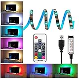 20 Colors LED Strips Bias TV Backlight,RGB Lights with Remote Control for HDTV, Flat Screen TV Accessories and Desktop PC