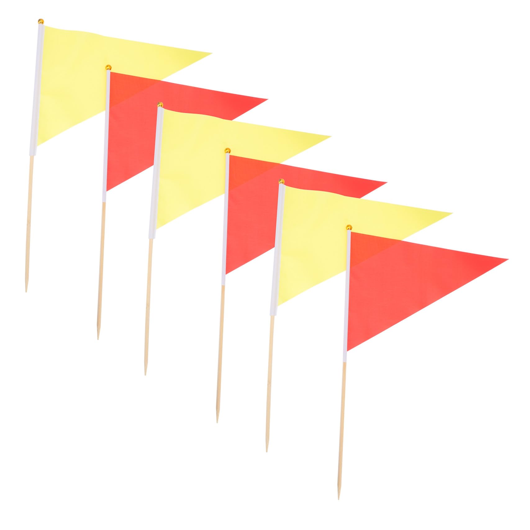 jojofuny 10pcs Marking Flags Red Yellow Utility Flags Survey Landscape Irrigation Lawn Yard Markers Lawn Stakes For Irrigation Small Garden Markers