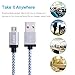 Atill Micro USB Cable 3 Pack 10ft High Speed Nylon Braided Charging Cord for Samsung, Nexus, LG, HTC, Motorola, Android Smartphones, Tablets and More - White