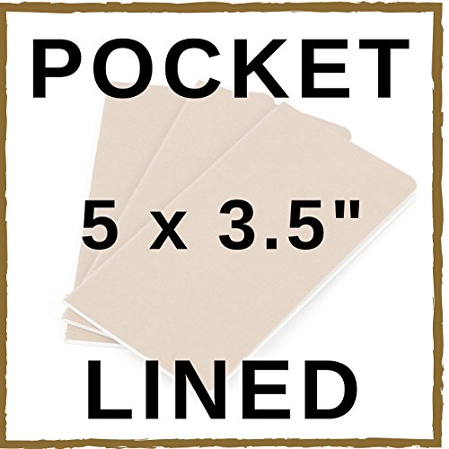 Wanderings Traveler's Pocket Notebook Refill Inserts - Blank Paper - Set of 3 | Passport Journal Size | 5 x 3.5 Inches (12.5 x 9 cm) B7