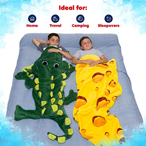 Silver Lilly Crocodile Blanket Plush Animal Tail Sleeping Bag Blanket for Kids The Camping