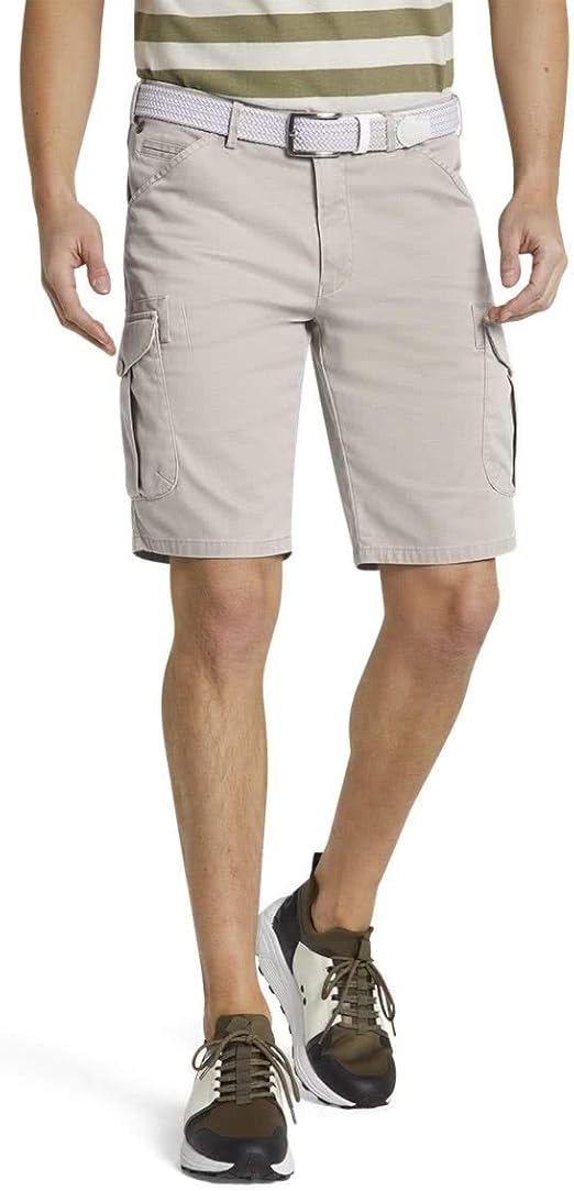 MEYER Men Pants BOrlando Cotton Taupe SuperStretch Cargo Bermuda
