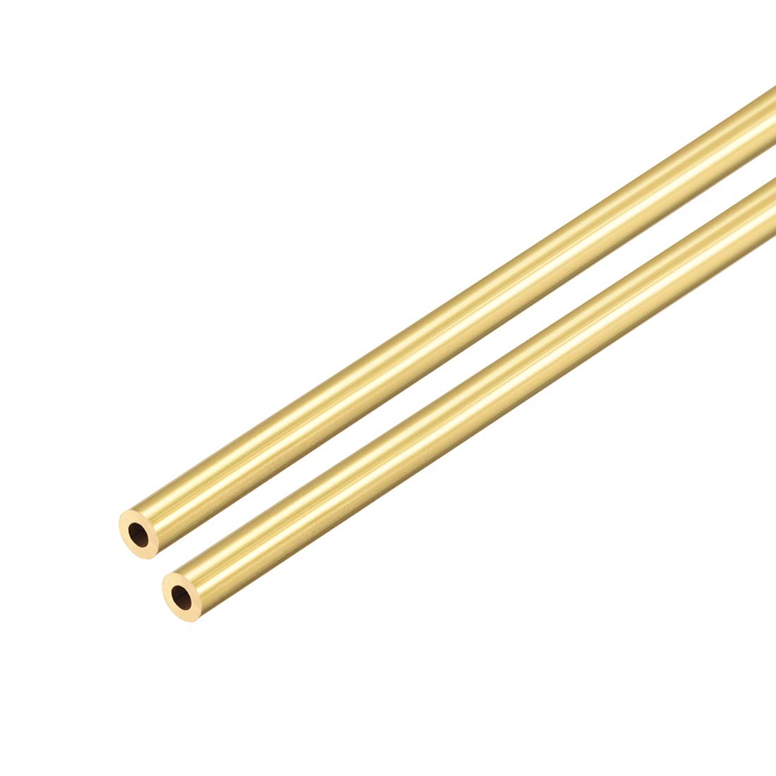 sourcing map Brass Round Tube, 300mm Length 4mm OD 1mm Wall Thickness, Seamless Straight Pipe Tubing 2 Pcs