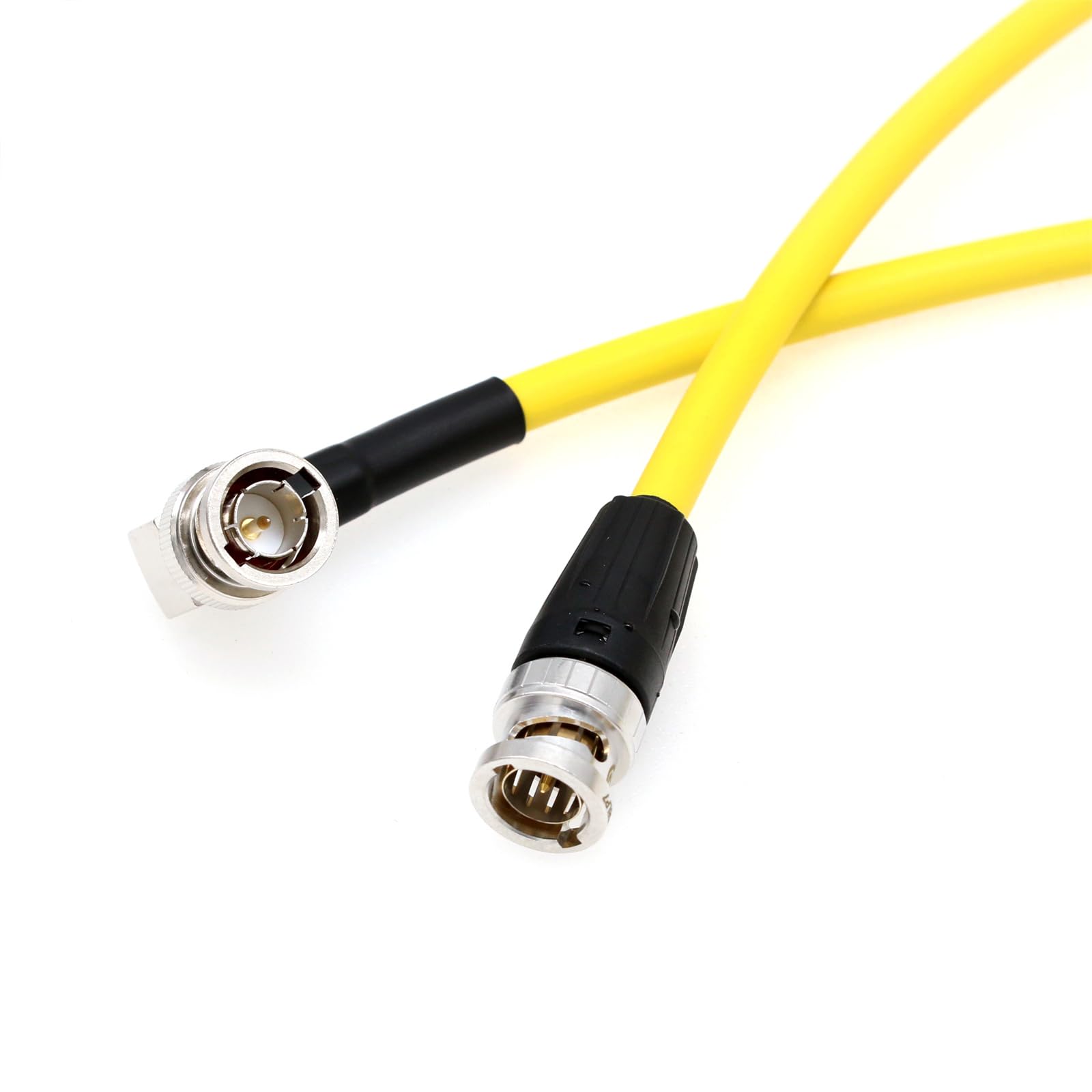 HangTon 12G SDI 4K 60P BNC Video Cable for Sony FX6 Venice Canon C400 Camera Ninja V SmallHD Hollyland Portkeys Feelworld Monitor Teradek, Yellow Canare 75 Ohm 30cm