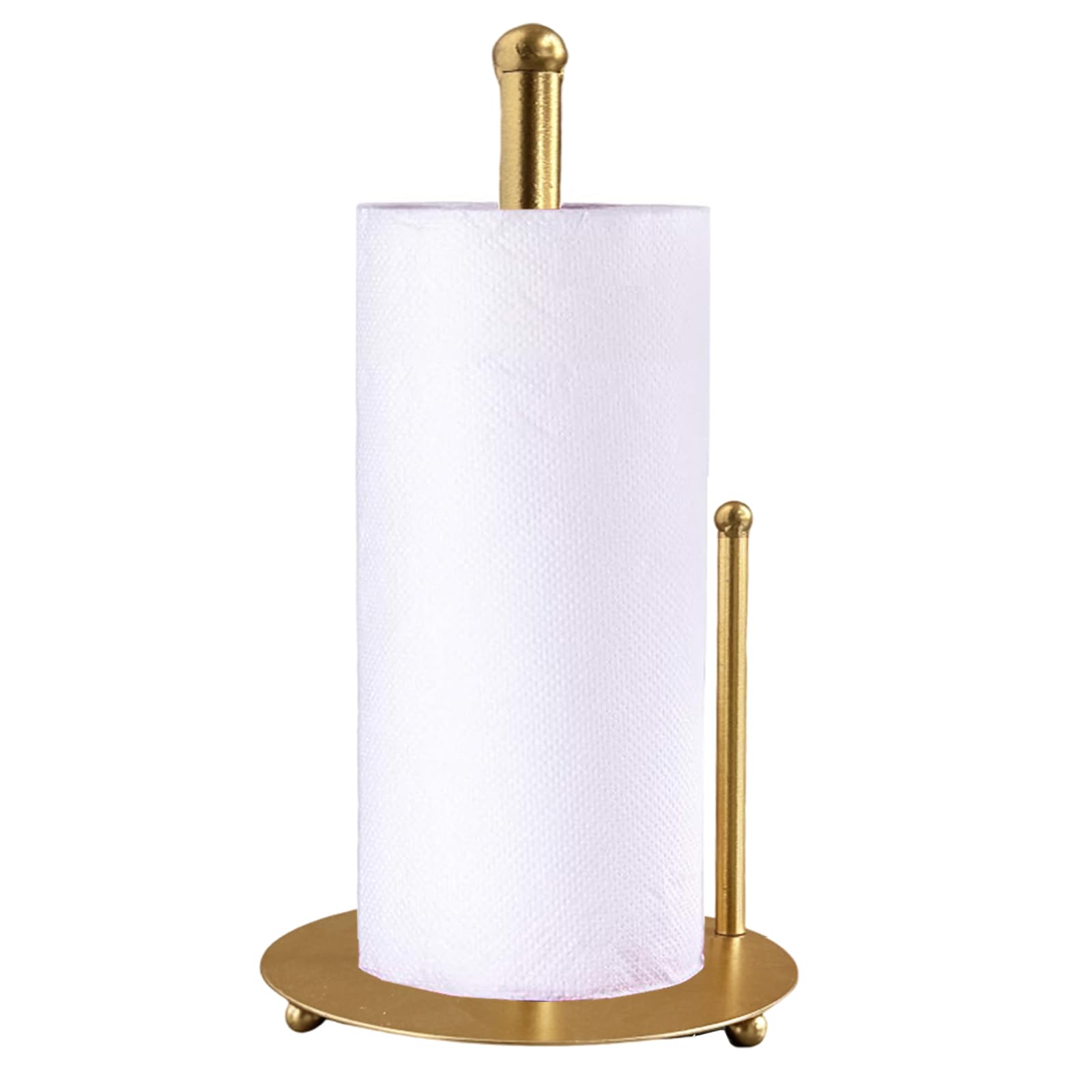 Photo 1 of Paper Towel Holder Weighted Base Non-Slip, Metal Countertop Paper Towel Holder for Kitchen, Bathroom and Living Room Home Decor (Golden)