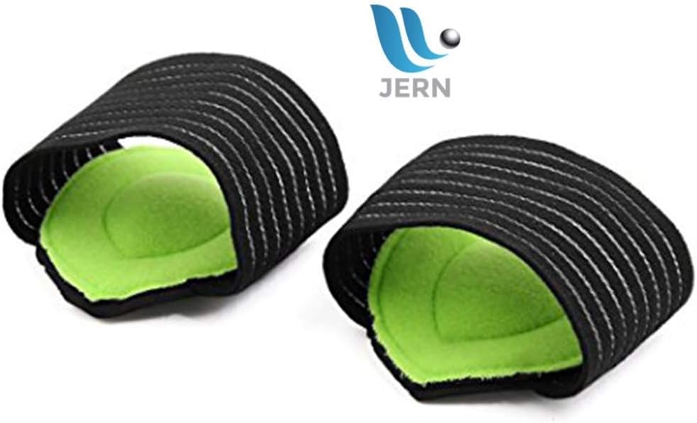 Arch Support Compression Plantar Fasciitis Extra Thick Cushioned Arch Support Sleeves for Men and Women by JERN - Flat Feet Pain Relief, Achy Foot Support Insoles, Fallen Arches, Heel Spur (1 Pair): Health & Personal Care