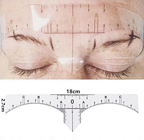 Disposable Eyebrow Design Standard Eyebrow Ruler, One-time Microblading Makeup Brow Measure Eyebrow Guide Ruler Permanent Tools (50 pcs)