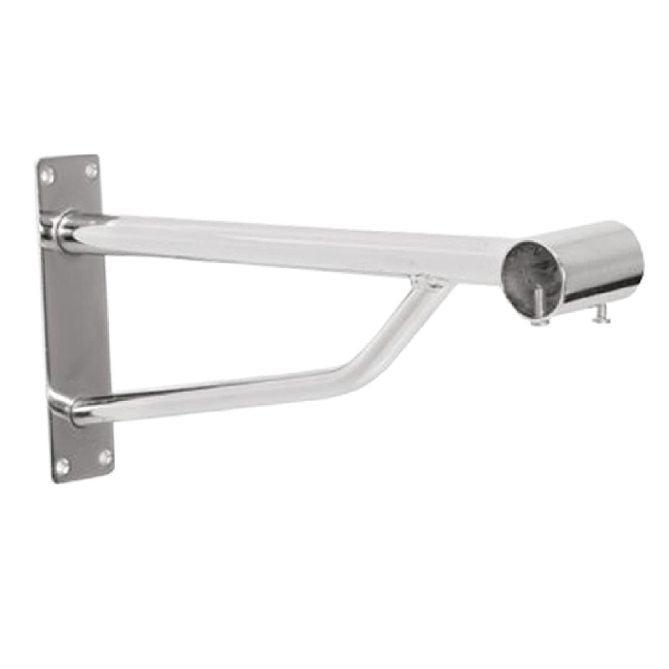 My SHOPFITTINGS LTD Ltd. 32mm Heavy Duty Wall FIX Chrome Support ARM Bracket for 32MM MM Diameter Tube, Walk in Wardrobe Chrome TUBING Hanging Rail System