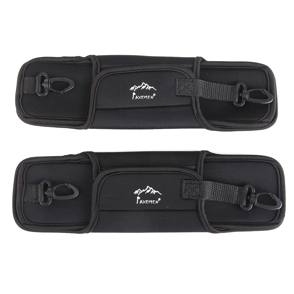 MEETOZ 1Pair Double Layer Anti-slip Padded Cushion Hiking Damping Shoulder Strap Belt Cushion Pad for Shoulder Strap Sling BAG Sports Waist Backpack, Loop Fasteners Design