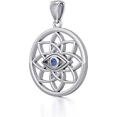 Jewelry Trends Celtic Knot Sapphire Sterling Silver Pendant Necklace 18"