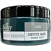 SILKY Technobasic Ash Revive Mask - Color Depositing Hair Mask - Vegan Friendly Organic Hair Mask - Semi-Permanent Hair Color Mask with Hydrating and Restoring Action for Dry Hair - 250ml/8.45oz