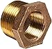 Anderson Metals Brass Threaded Pipe Fitting, Hex Bushing, 1/2