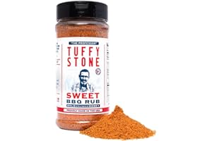 Tuffy Stone Sweet BBQ Rub | 6x World Barbecue Grand Champion | Honey-Infused BBQ Seasoning | Perfect Pork, Chicken & Rib Rub | 10 oz Shaker
