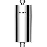 Philips Shower Filter, Water Softener for Hard Water Shower Head Filtration with Double Mesh & NSF Certified KDF Material, Re