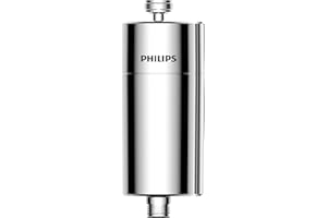 Philips Shower Filter, Water Softener for Hard Water Shower Head Filtration with Double Mesh & NSF Certified KDF Material, Re