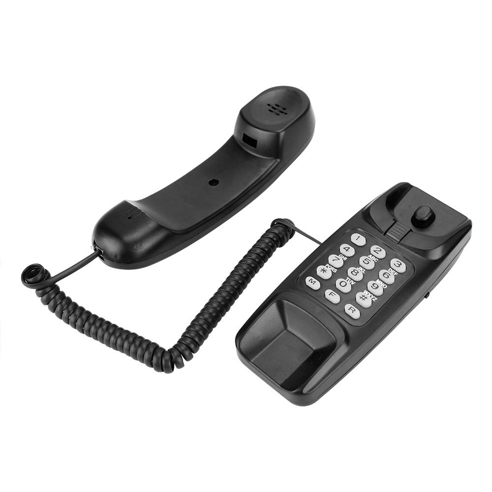 Photo 1 of Serounder Corded Landline Phone, Wired Desktop Fixed Telephone with Last Number Redial, Flash/Mute Function, Big for Home Office Kitchen(Black)