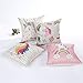 HL HLPPC Unicorn Pink Pillow Covers Square 18 x 18 Inches Cotton Linen Cushion Cover Perfect for Home Decorative