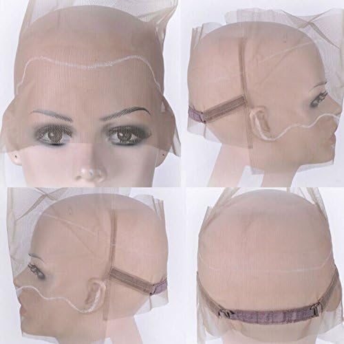 Ladybeauty 360 Full Lace Wig Cap for Making Wigs Swiss Lace Hair Net Brown Color for Wig Making