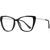 AVDLAB Blue Light Blocking Glasses Cat Eye Stylish Computer Eyeglasses UV Ray Filter Women AB3304 (Black)