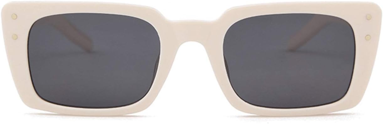 Retro Vintage Square Women Sunglasses Small Plastic Frame with Rivet