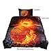 Lldaily HTgroce 3D Sports Basketball Bedding Duvet Cover Sets for Teen Boys, Ultra Soft Microfiber with Zipper Closure, Twin Size,2PCS,1 Duvet Cover+1 Pillowcase (No Comforter)